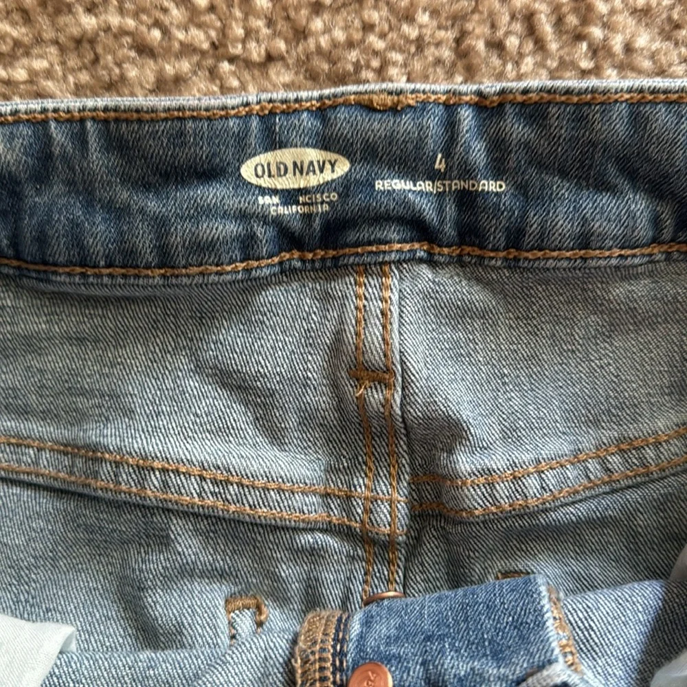 Old Navy Distressed Blue Denim Pencil Skirt - Picture 2 of 3